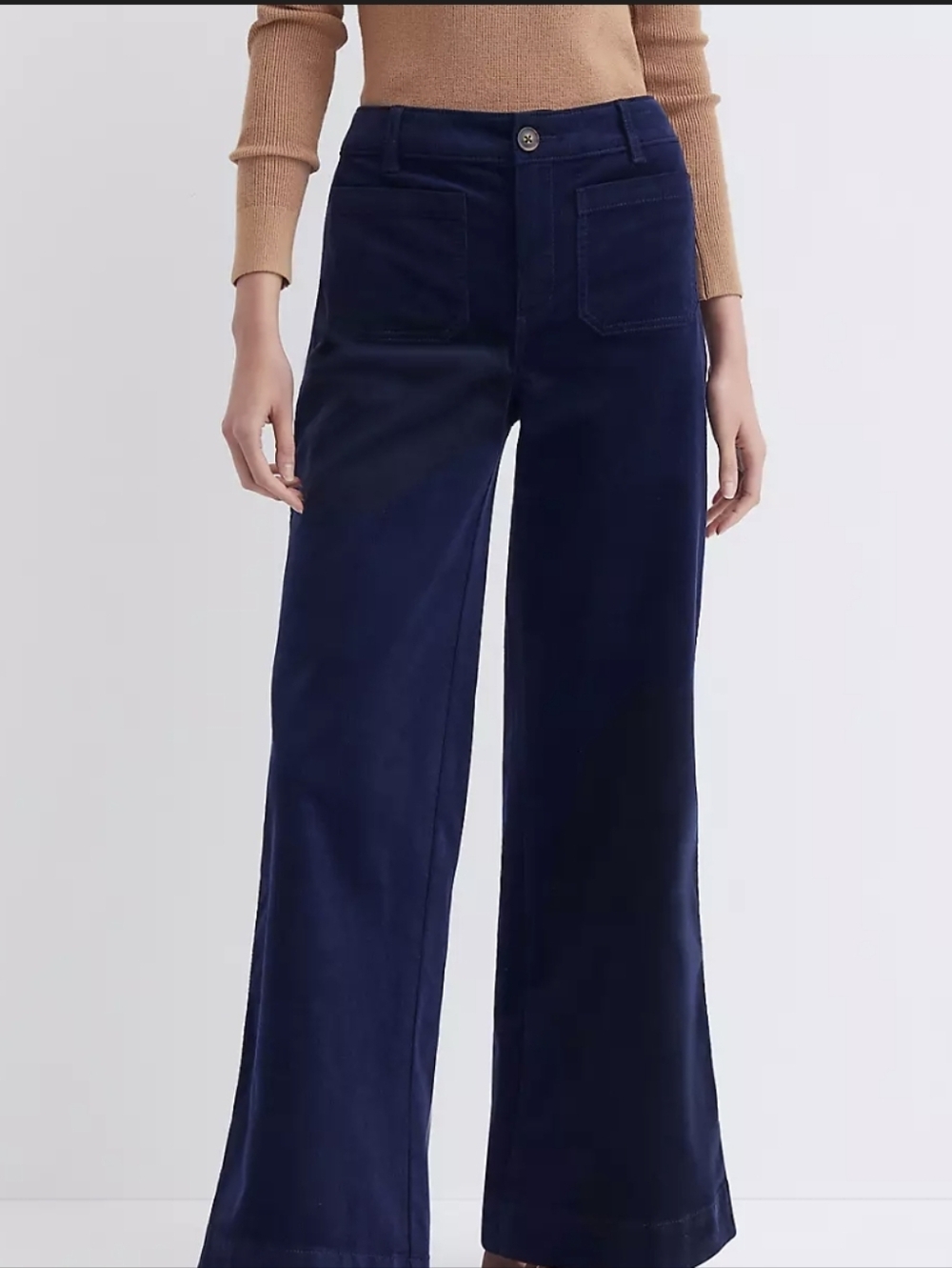 LOFT Navy The Palmer Wide Leg Corduroy Pants Size 6
